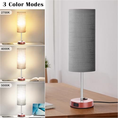 50% Off ZJOJO 2-Pack Nightstand Lamps with AC Outlets - Image 2