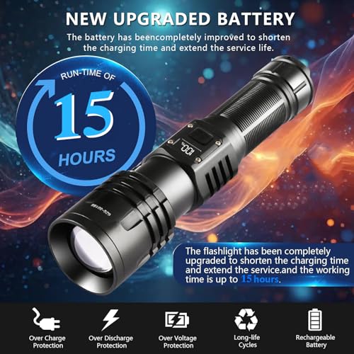 50% Off 10000 Lumen Rechargeable LED Flashlight - Image 5