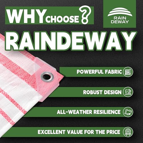 50% Off RAINDEWAY 10x13 ft Waterproof Polyethylene Tarp - Image 2