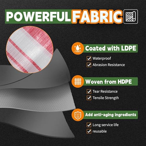 50% Off RAINDEWAY 10x13 ft Waterproof Polyethylene Tarp - Image 3