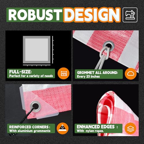 50% Off RAINDEWAY 10x13 ft Waterproof Polyethylene Tarp - Image 4