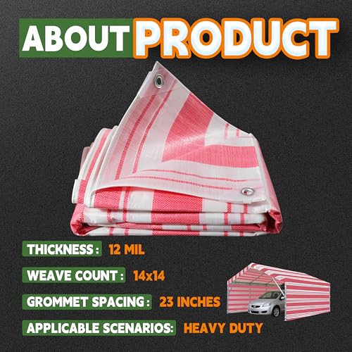 50% Off RAINDEWAY 10x13 ft Waterproof Polyethylene Tarp - Image 6