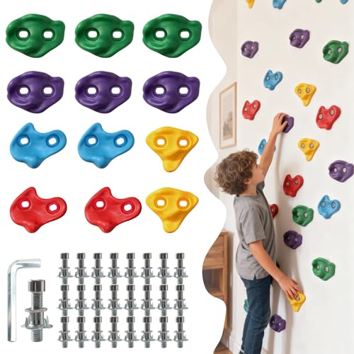 30% Off 12-Piece Rock Climbing Holds Set for Kids & Adults - Image 1