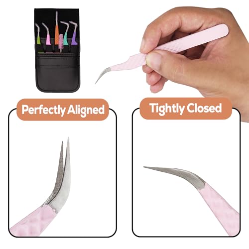 50% Off 5-Piece Eyelash Extension Tweezer Set for Professionals - Image 6