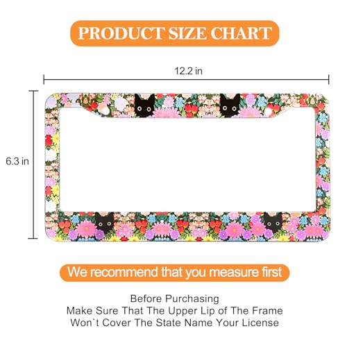 50% Off Black Cat Flower License Plate Frame - $4.99 - Image 2