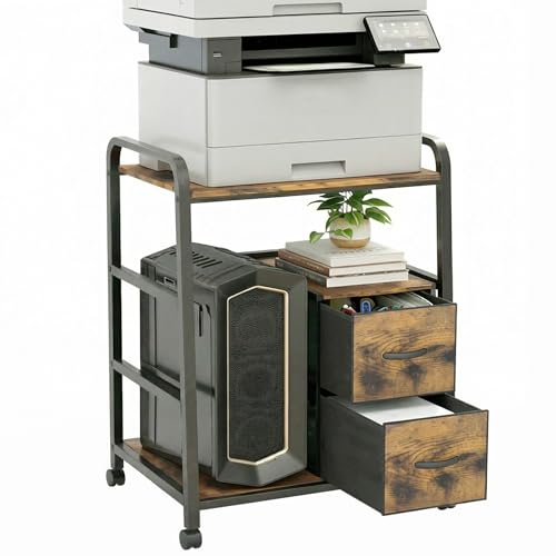 38% Off Printer Stand with Fabric Drawers & PC Tower Compartment - Image 1
