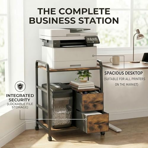 38% Off Printer Stand with Fabric Drawers & PC Tower Compartment - Image 7