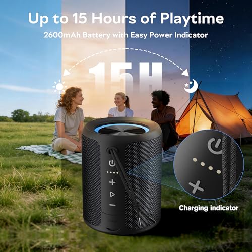 33% Off DUDGSIS IPX7 Waterproof Bluetooth Speaker with RGB Lights - Image 3