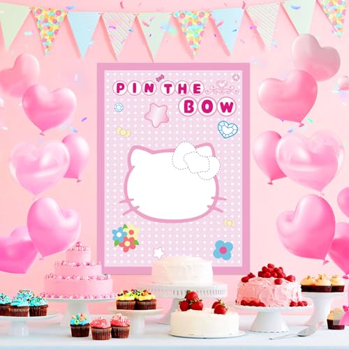 36% Off Pink Cat Birthday Party Game & Decor Set - Image 4