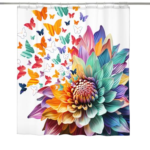 30% Off Colorful Watercolor Floral Shower Curtain - Image 7