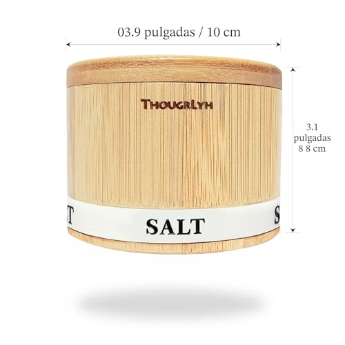 68% Off Bamboo Salt Box with Magnetic Lid & Spoon - Image 6