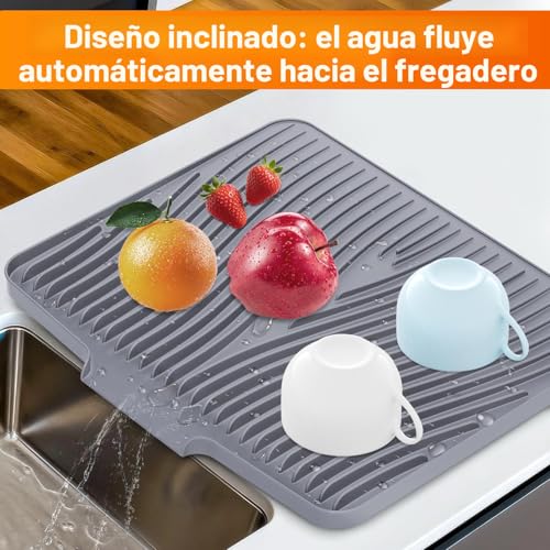 47% Off COPLIB Silicone Dish Drying Mat for Kitchen Counter - Image 4