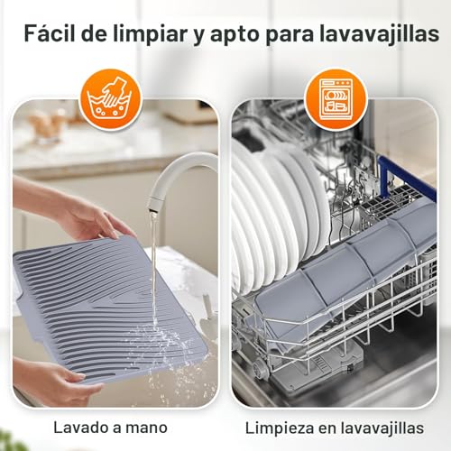 47% Off COPLIB Silicone Dish Drying Mat for Kitchen Counter - Image 5