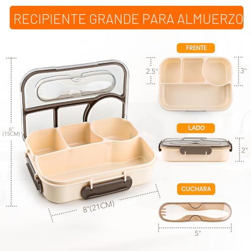 38% Off EASYFUN 4-Compartment Bento Lunch Box for Adults - Image 2