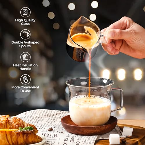 30% Off 2-Pack Espresso Glass Cups with Handle - Image 3