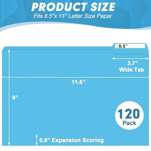 50% Off HERKKA 120-Pack Color File Folders with Tabs - Image 2