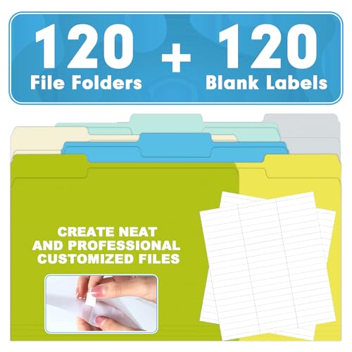 50% Off HERKKA 120-Pack Color File Folders with Tabs - Image 6