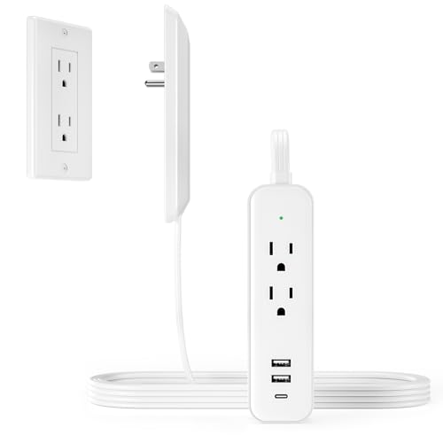 Save 50% on Flat Surge Protector Power Strip with USB Ports - Image 1