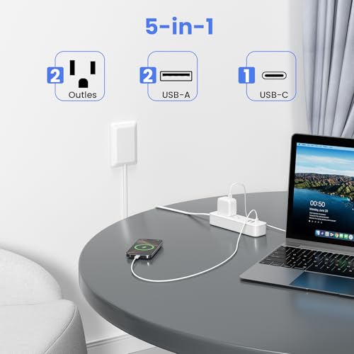 Save 50% on Flat Surge Protector Power Strip with USB Ports - Image 6