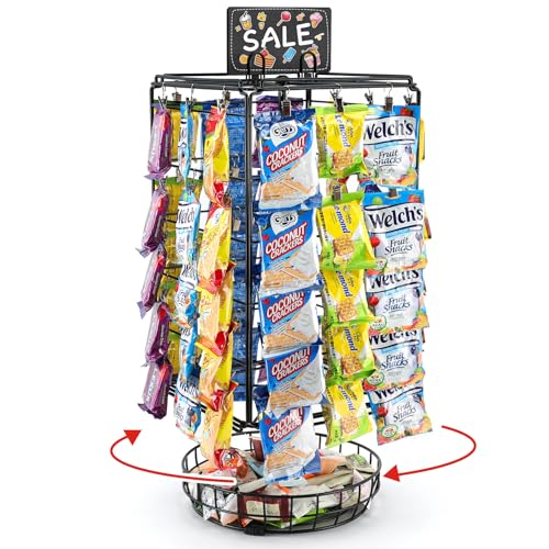 50% Off 5-Tier Rotating Snack Display Rack for Retail