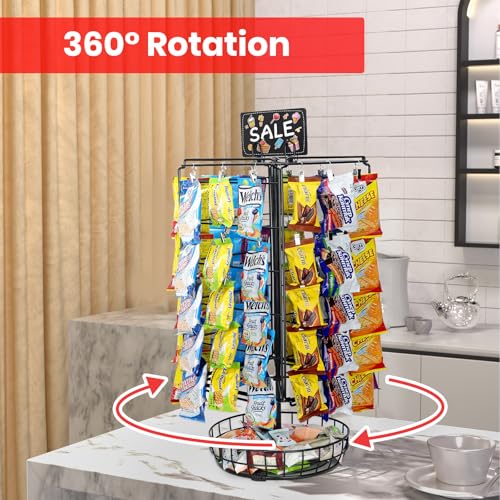 50% Off 5-Tier Rotating Snack Display Rack for Retail - Image 2