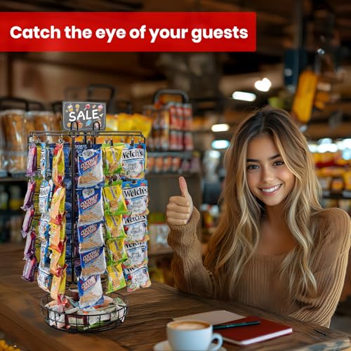 50% Off 5-Tier Rotating Snack Display Rack for Retail - Image 5