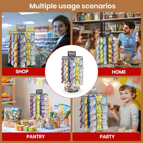 50% Off 5-Tier Rotating Snack Display Rack for Retail - Image 6