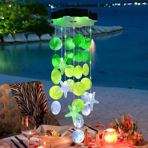 Solar Shell Wind Chimes for Outdoor Decor - 55% Off - Image 1