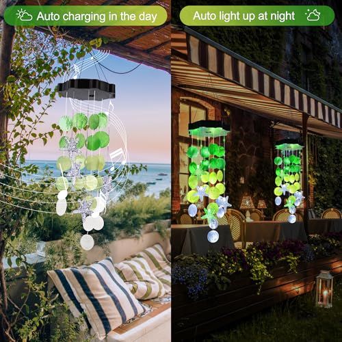 Solar Shell Wind Chimes for Outdoor Decor - 55% Off - Image 2