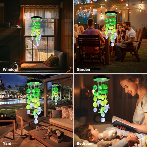 Solar Shell Wind Chimes for Outdoor Decor - 55% Off - Image 3
