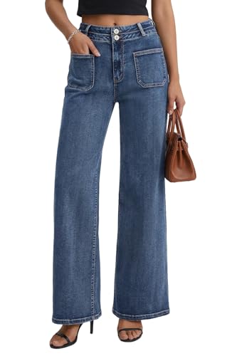 50% Off Women's High-Waisted Wide-Leg Jeans - Image 1