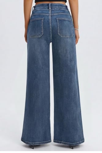 50% Off Women's High-Waisted Wide-Leg Jeans - Image 2