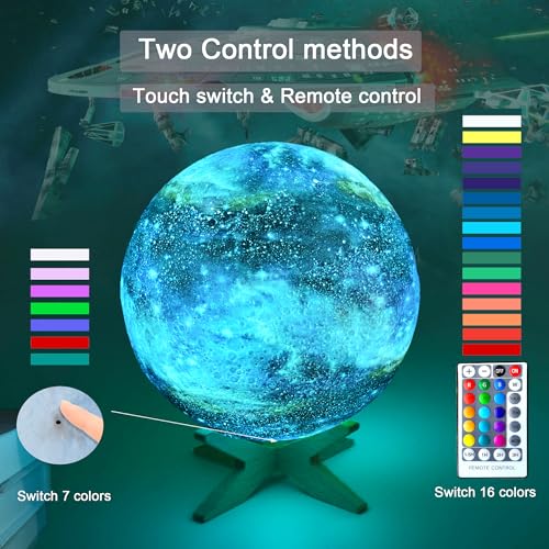 60% Off 3D Moon Lamp Night Light for Kids with Remote - Image 4