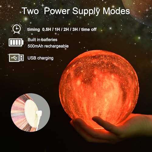 60% Off 3D Moon Lamp Night Light for Kids with Remote - Image 5