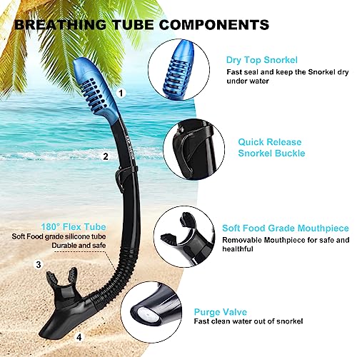 50% Off EXP VISION Snorkel Set with Anti-Fog Mask & Fins - Image 6