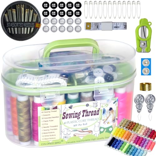50% Off 40-Spool Sewing Thread Kit with Portable Toolbox - Image 1