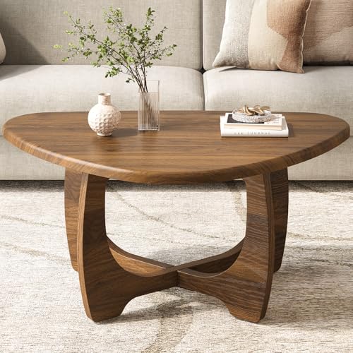 Save 50% on Curlaky Modern Oval Wood Coffee Table - Image 1