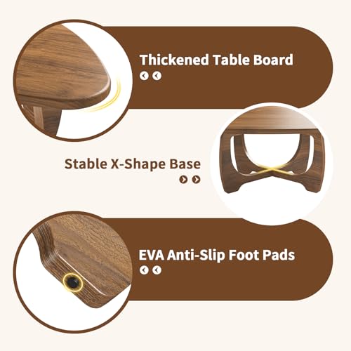 Save 50% on Curlaky Modern Oval Wood Coffee Table - Image 6