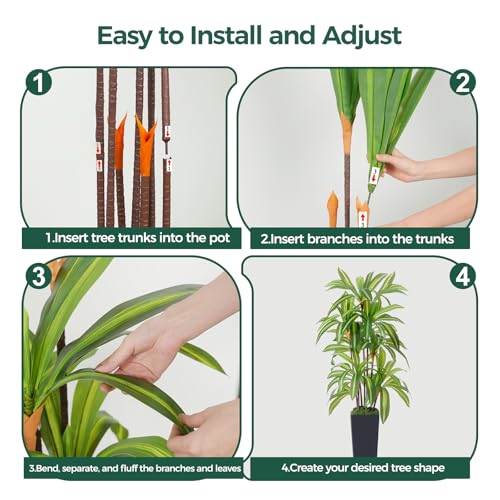 Save 30% on a 5FT Artificial Dracaena Tree with Planter - Image 4