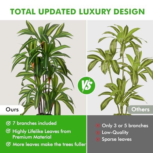 Save 30% on a 5FT Artificial Dracaena Tree with Planter - Image 5