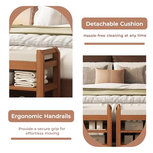 Save 50% on a Bamboo Shoe Bench with Cushion - Image 6