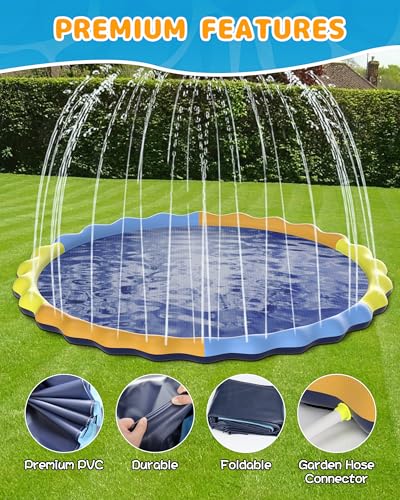 Save 50% on Instraella 124in Splash Pad for Kids & Dogs - Image 5