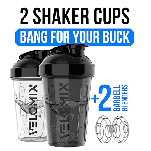 33% Off VELOMIX 2-Pack Protein Shaker Bottles with Whisk - Image 2