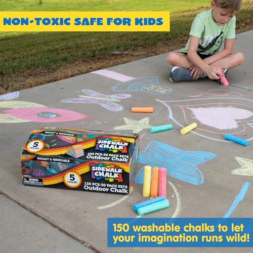 Save 29% on JOYIN 150-Piece Sidewalk Chalk Set for Kids - Image 5