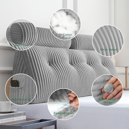 44% Off Z-hom Wedge Pillow Headboard for Bed Reading - Image 4