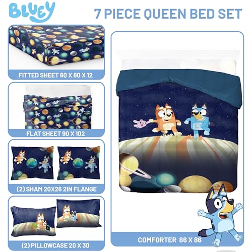 36% Off Bluey Kids' Bedding Set - 7-Piece Queen Comforter - Image 3
