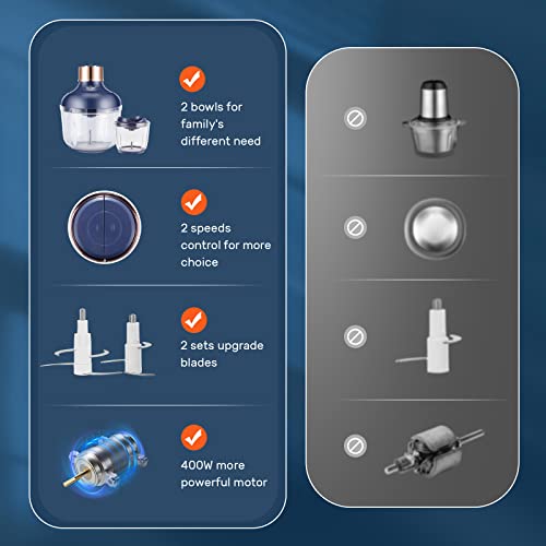 Save 22% on Bear 400W Food Processor with 2 Glass Bowls - Image 6