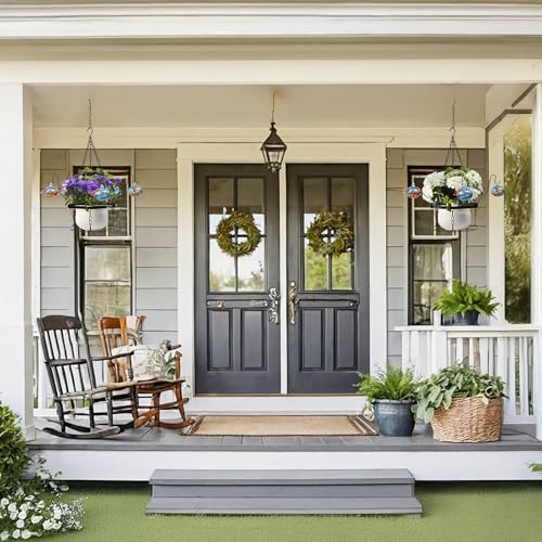 50% Off Hand-Blown Glass Hummingbird Feeder with Planter - Image 2