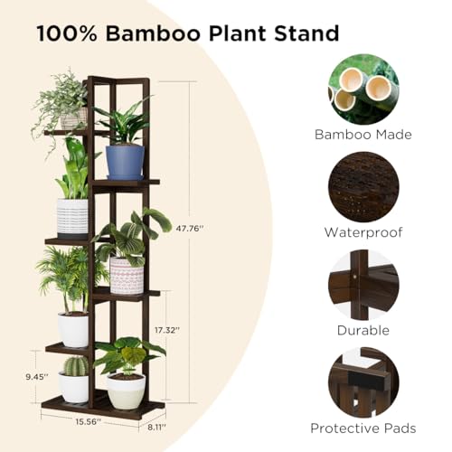 Save 50% on Tall Bamboo Plant Stand for Indoor & Outdoor Use - Image 2