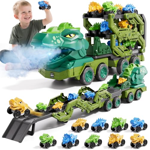 50% Off IHAHA Dinosaur Truck Toy Set with 9 Cars & Sounds